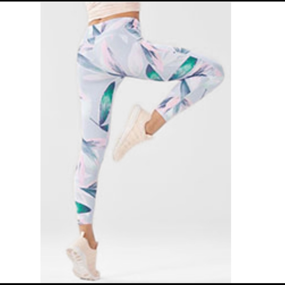 Fabletics pastel floral crop leggings